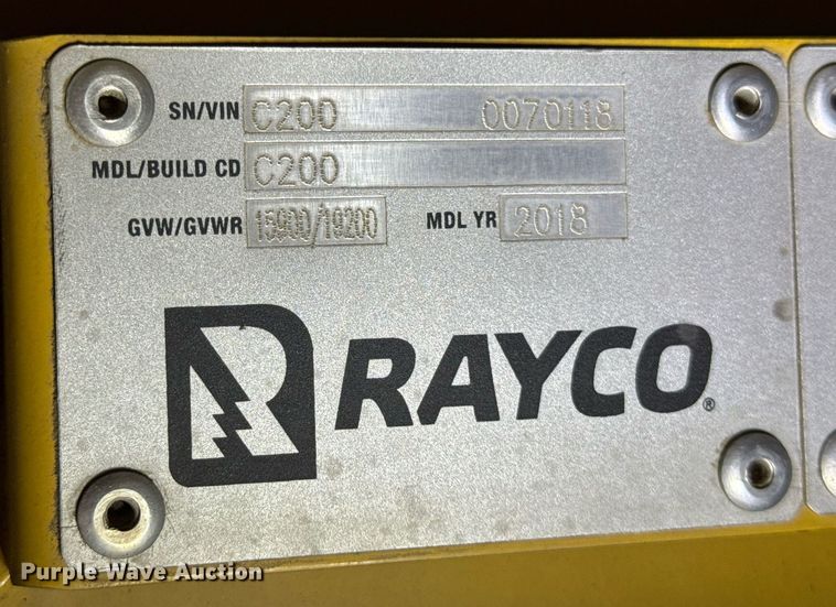 image for item DH9982 2018 Rayco C200 mulcher