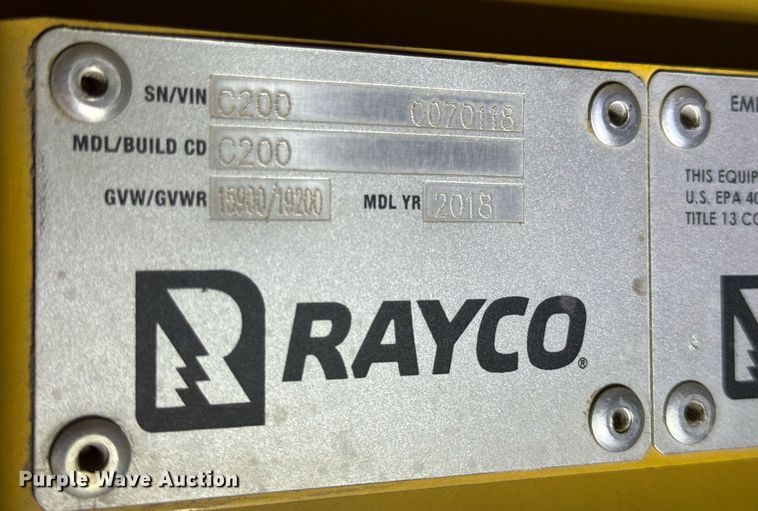 image for item DH9982 2018 Rayco C200 mulcher