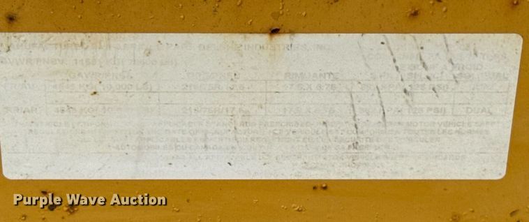 image for item DH9987 2005 Belshe equipment trailer