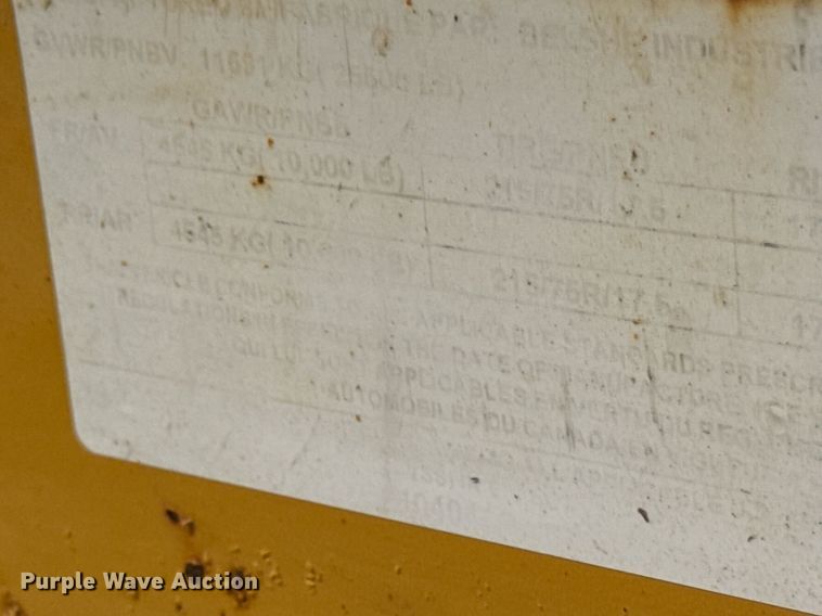 image for item DH9987 2005 Belshe equipment trailer