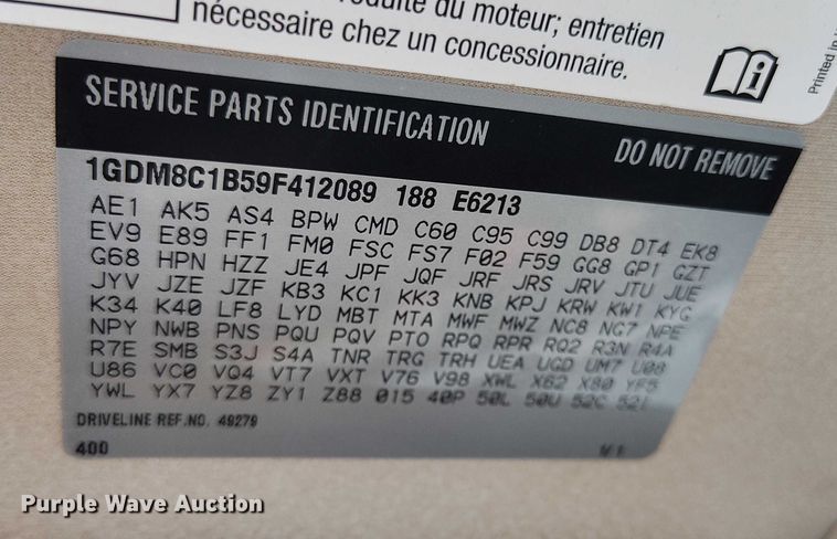 image for item DP4985 2009 GMC C8500 cable placer bucket truck