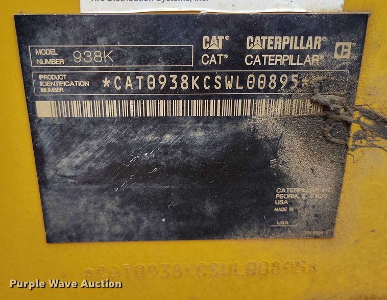 image for item DP5004 2012 Caterpillar 938K wheel loader