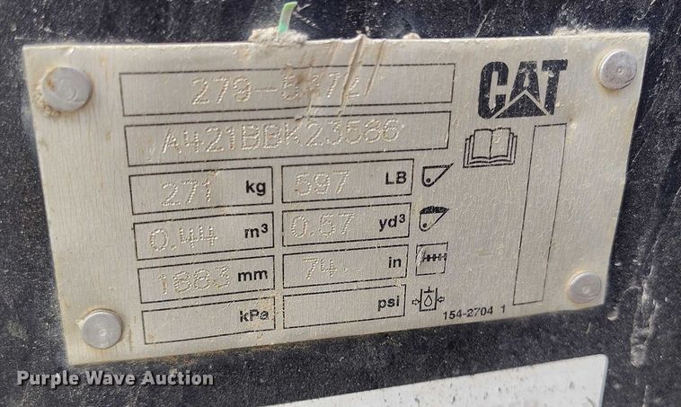 image for item DP5005 2018 Caterpillar 259D tracked skid steer loader