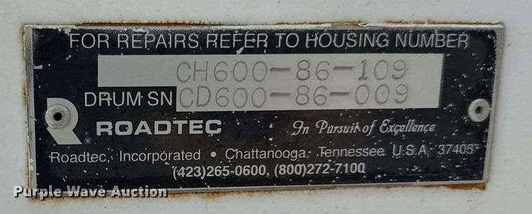 image for item DR2823 2012 Roadtec RX600E milling machine