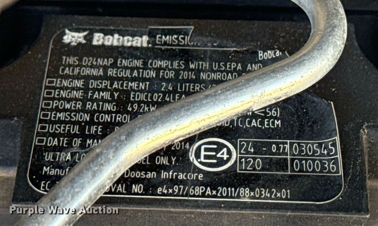 image for item DS3749 2014 Bobcat T590 tracked skid steer loader