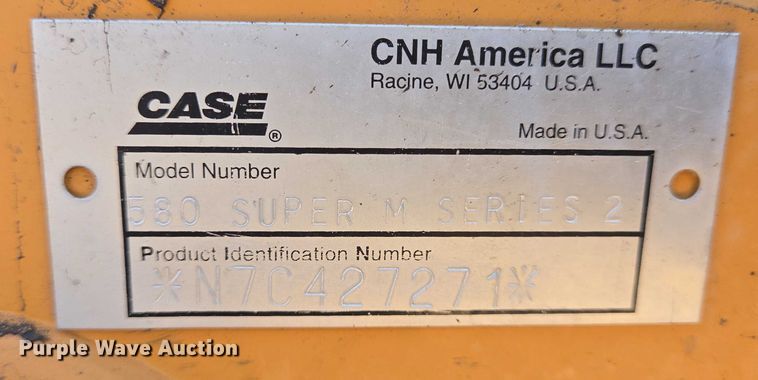 image for item DT4889 2007 Case 580 Super M Series 2 backhoe