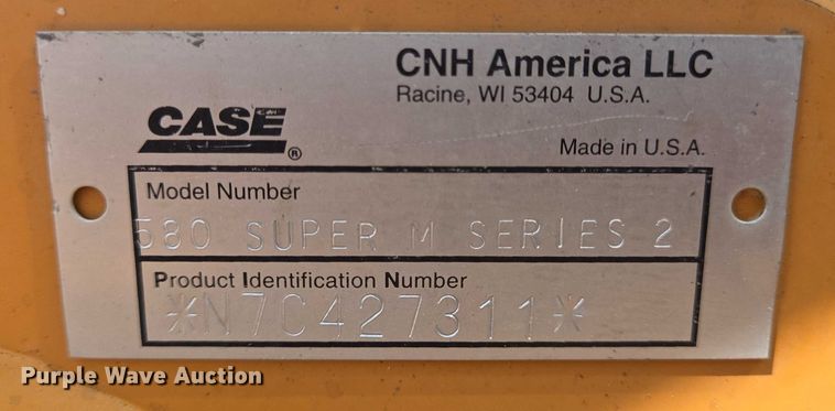 image for item DT4892 2007 Case 580 Super M Series 2 backhoe