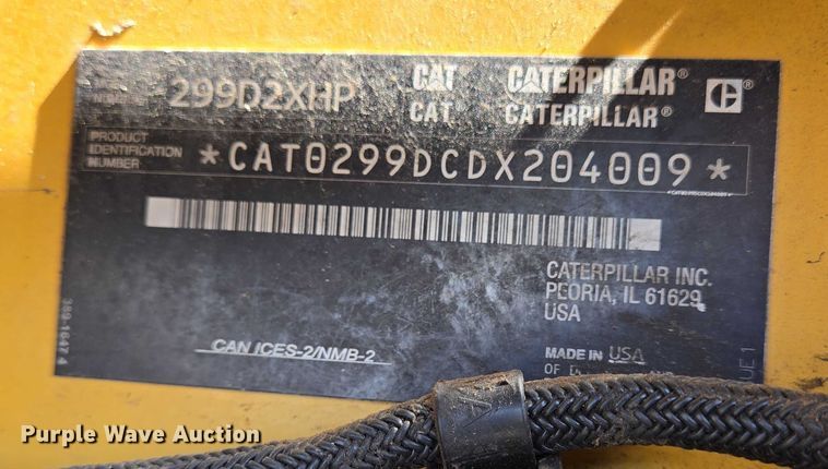 image for item DT4906 2019 Caterpillar 299D2XHP tracked skid steer loader