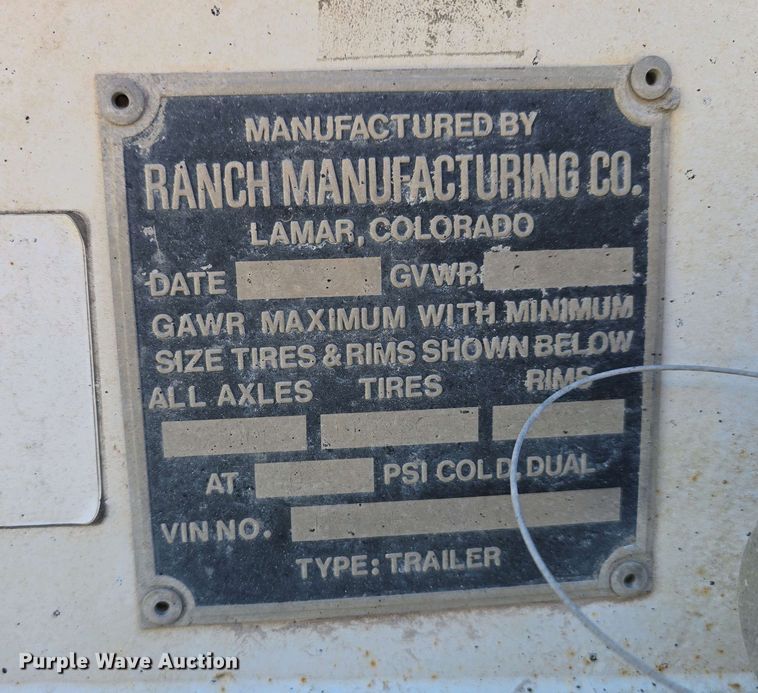 image for item DT6803 1998 Ranch Manufacturing Co. 21-42-3 bottom dump trailer