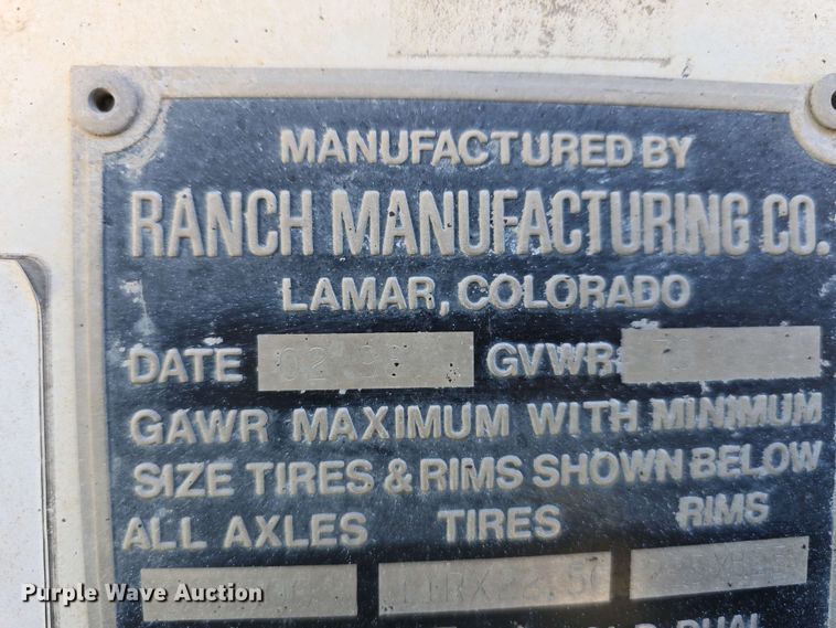 image for item DT6803 1998 Ranch Manufacturing Co. 21-42-3 bottom dump trailer