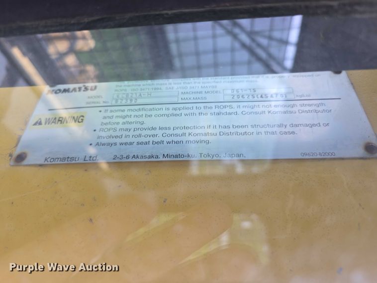 image for item DT6889 2006 Komatsu D61EX-15 dozer