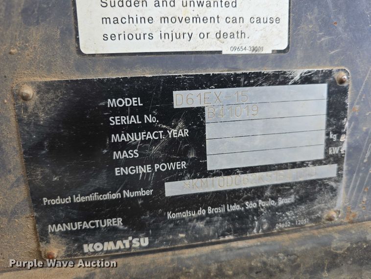 image for item DT6889 2006 Komatsu D61EX-15 dozer