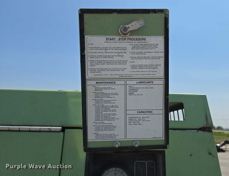 image for item DT6923 2018 Sullair 400EH/DPQ/CU4F/OPT air compressor