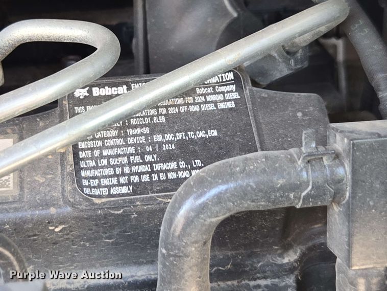 image for item DU7783 2024 Bobcat E55 mini excavator