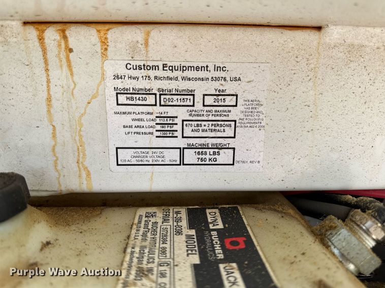 image for item DV2730 2015 HY-BRID 1430 scissor lift