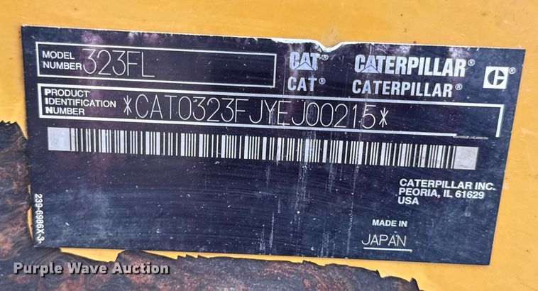 image for item DV4112 2015 Caterpillar 323FL excavator