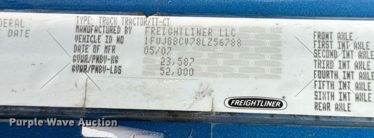 image for item DV4161 2008 Freightliner Century Class S/T dump truck