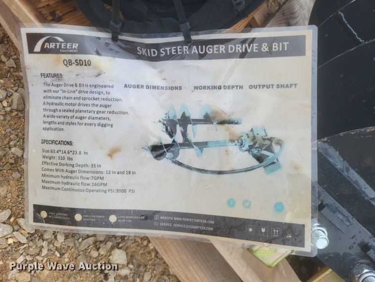 image for item DW7043 2025 Arteer QB-SD10 compact utility loader auger