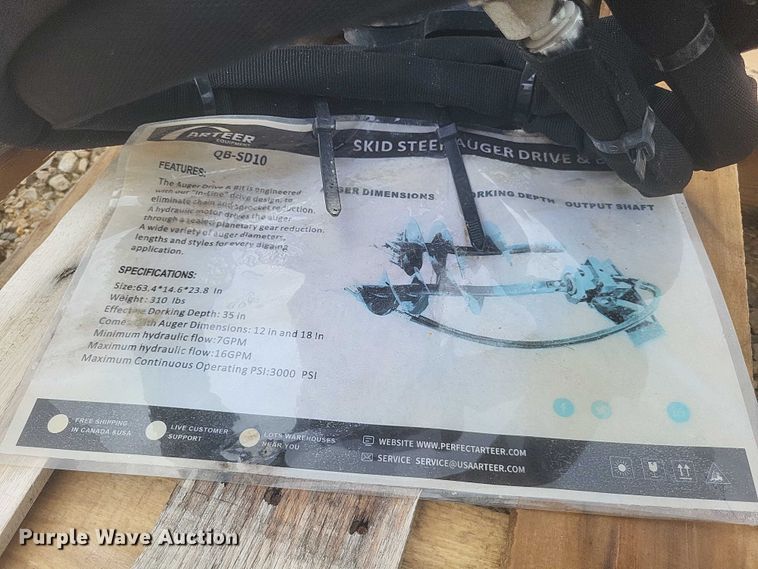 image for item DW7044 2025 Arteer QB-SD10 compact utility loader auger 