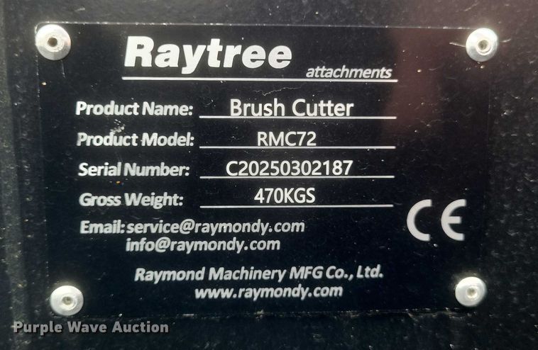 image for item DW7049 Raytree RMC72 skid steer brush mower