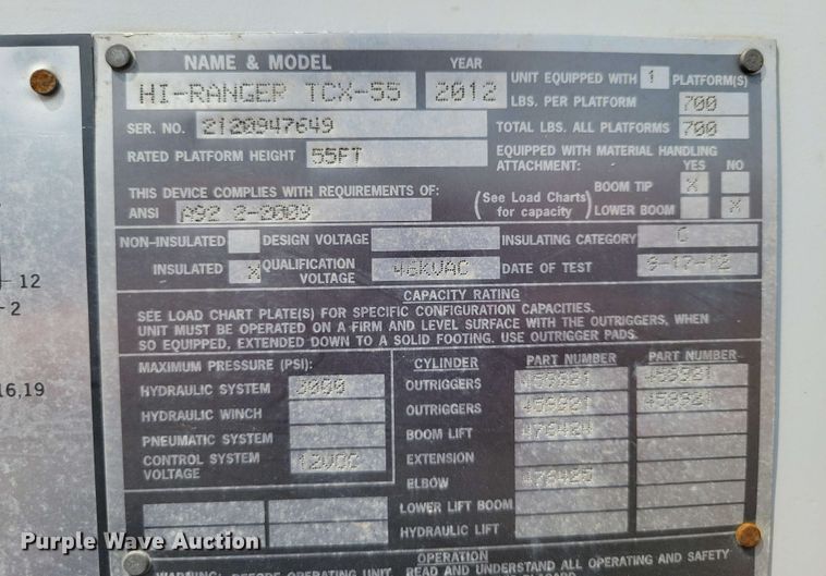 image for item DX6995 2013 Freightliner M2 bucket truck