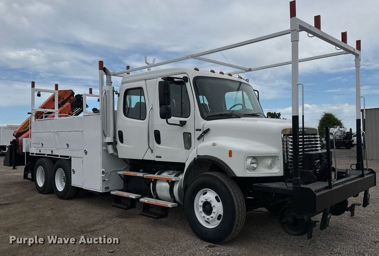 image for item DY0021 2007 Freightliner Business Class M2 Crew Cab crane truck