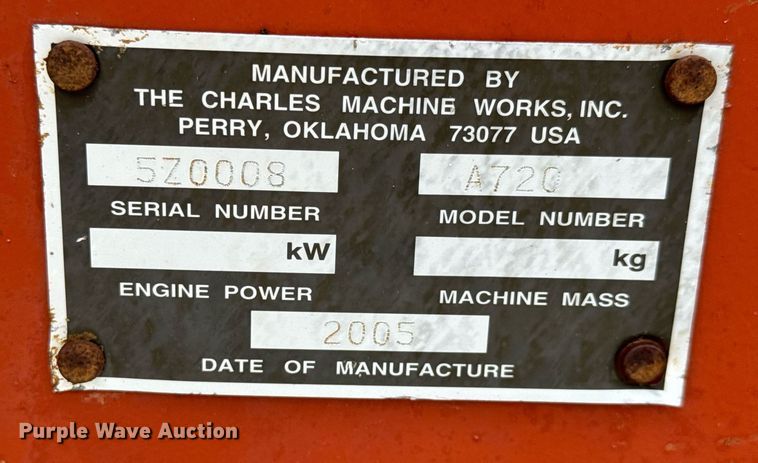 image for item DY0049 2005 Ditch Witch A720 Backhoe attachment