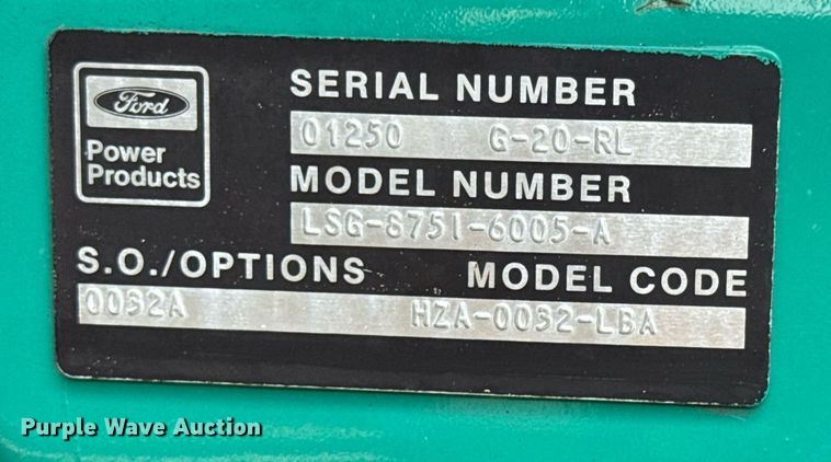 image for item DY0055 1993 Onan 60ENA generator