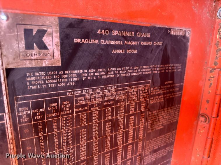 image for item DY0172 1976 Koehring 440 crane