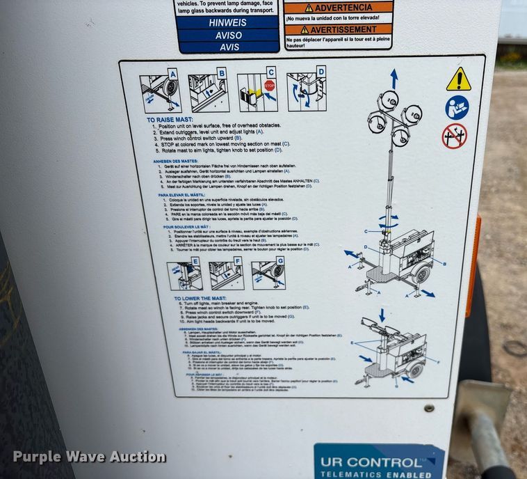 image for item DY0580 2018 Generac MLT3060MV light plant