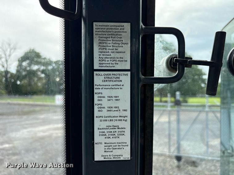 image for item DY0594 2014 John Deere 310SK backhoe