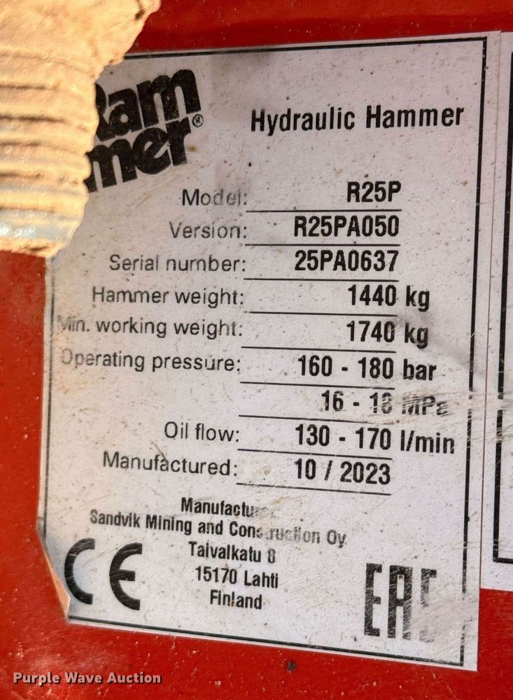 image for item DZ8487 2023 Rammer R25P breaker