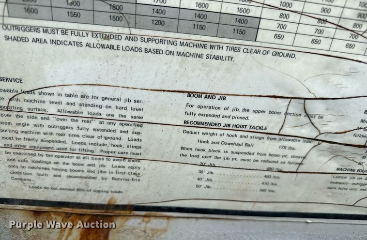 image for item DZ8496 1973 Bucyrus Erie 45C crane