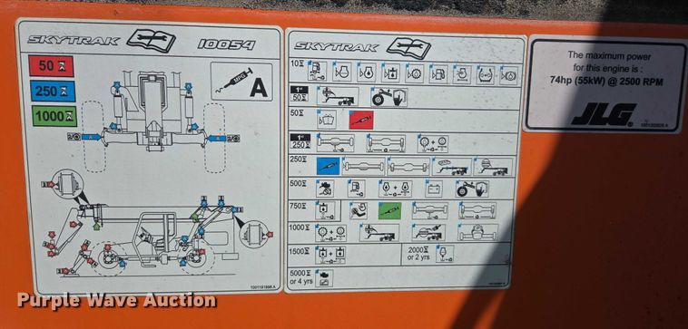 image for item EC1043 2017 JLG 10054 telehandler