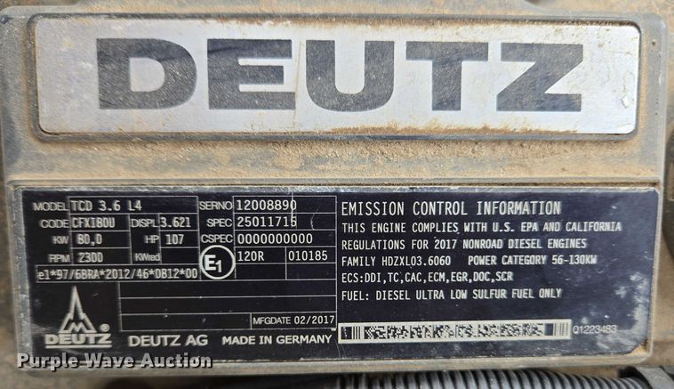 image for item EC4269 2017 Skyjack SJ1056THS telehandler