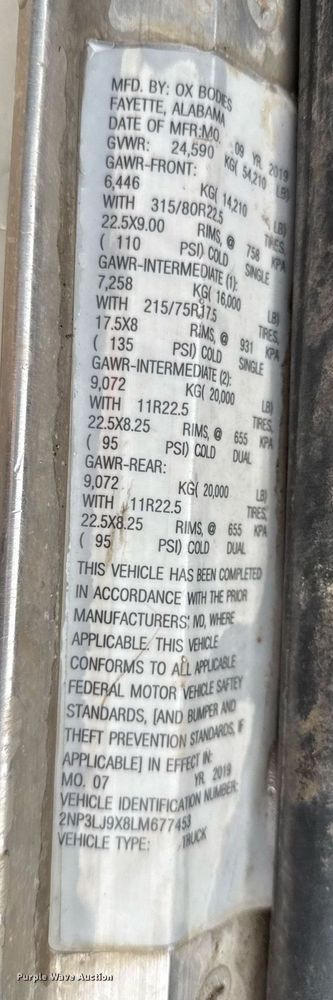 image for item ED5668 2020 Peterbilt 348 dump truck