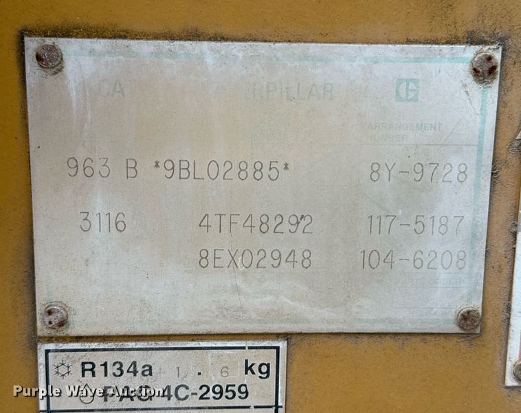 image for item ED5689 1998 Caterpillar 963B track loader