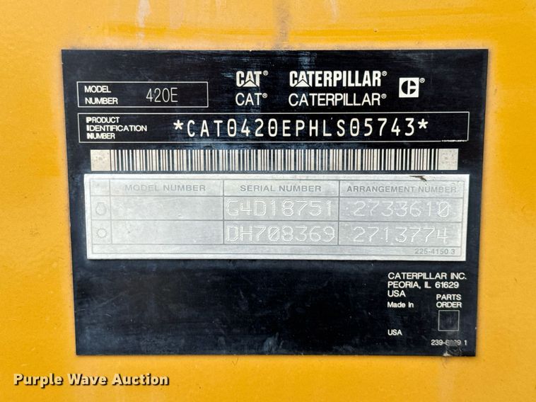 image for item ED5690 2008 Caterpillar 420E backhoe