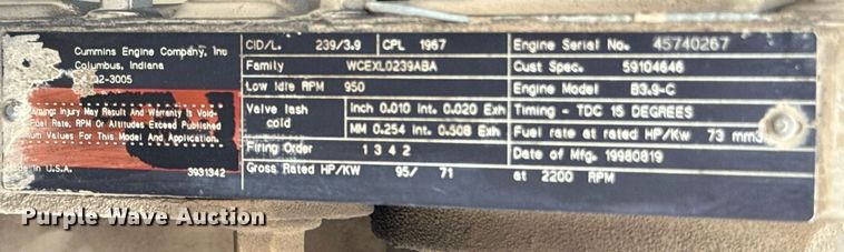 image for item ED5692 1998 Ingersoll-Rand SD-70F Pro Pac single drum vibratory roller