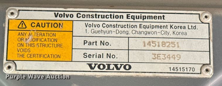image for item ED5693 2003 Volvo EC 460 BLC excavator