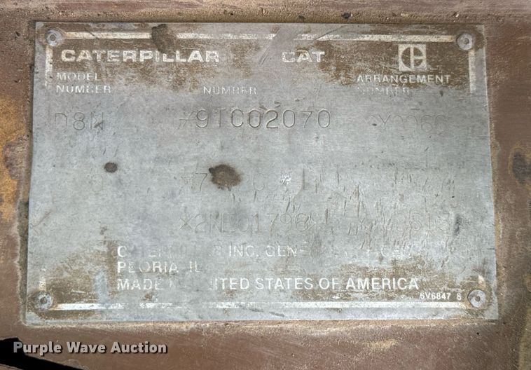 image for item ED5707 1988 Caterpillar  D8N dozer