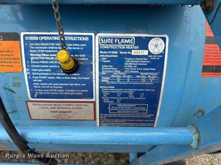 image for item EF2025 (6) Sure Flame S1505B heaters