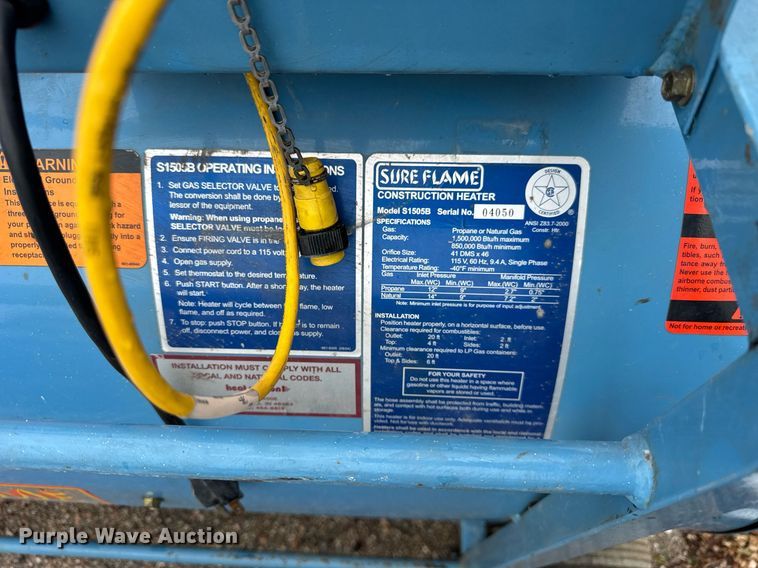 image for item EF2025 (6) Sure Flame S1505B heaters