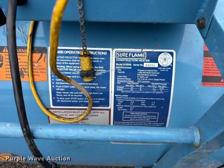 image for item EF2025 (6) Sure Flame S1505B heaters