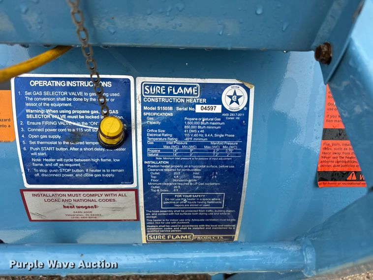 image for item EF2026 (8) Sure Flame S1505B heaters