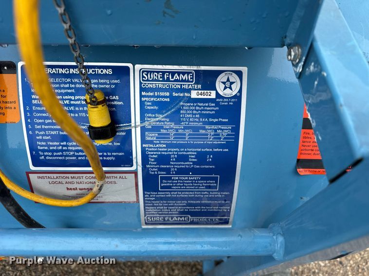 image for item EF2026 (8) Sure Flame S1505B heaters