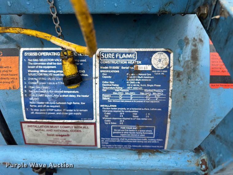 image for item EF2026 (8) Sure Flame S1505B heaters