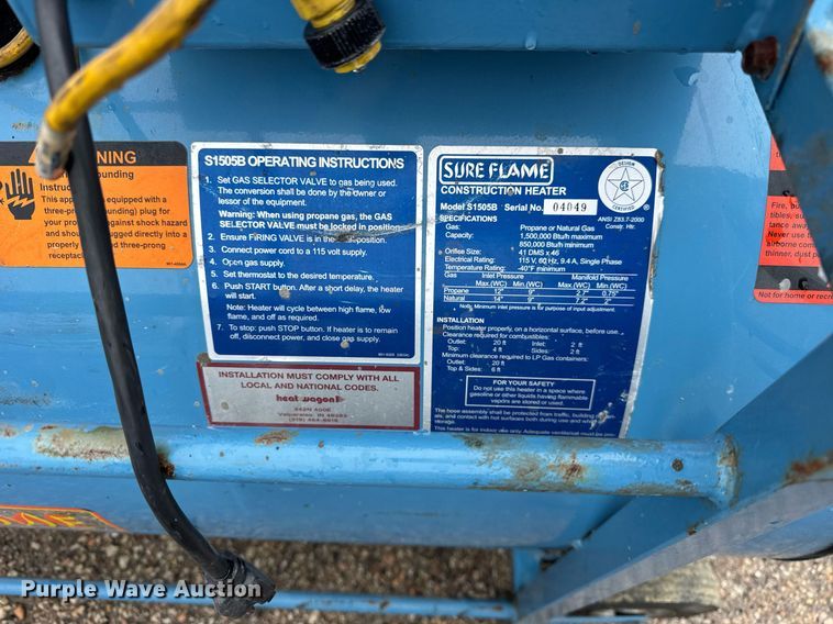 image for item EF2026 (8) Sure Flame S1505B heaters