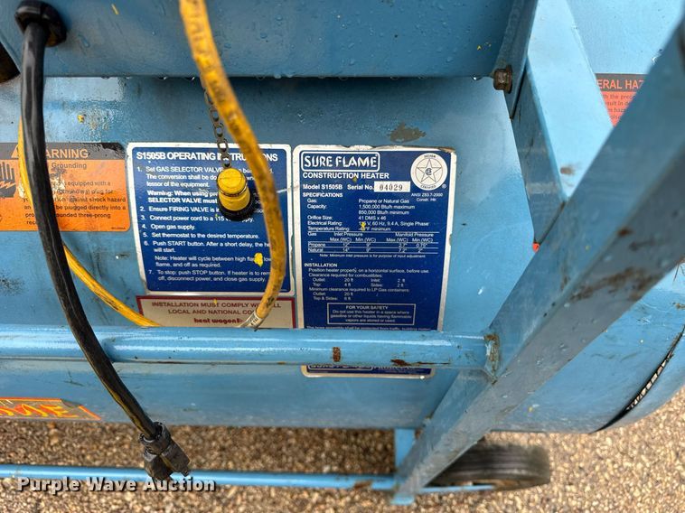 image for item EF2027 (8) Sure Flame S1505B heaters