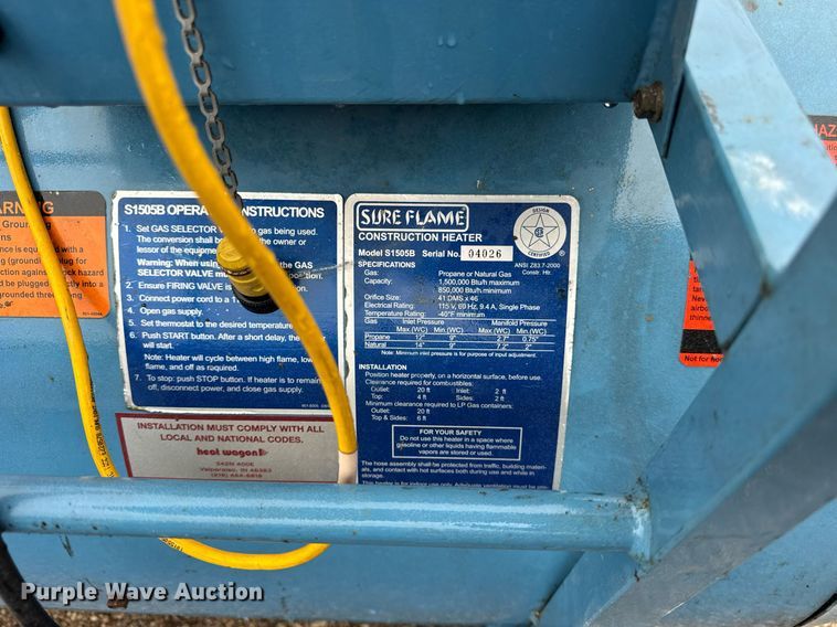 image for item EF2027 (8) Sure Flame S1505B heaters